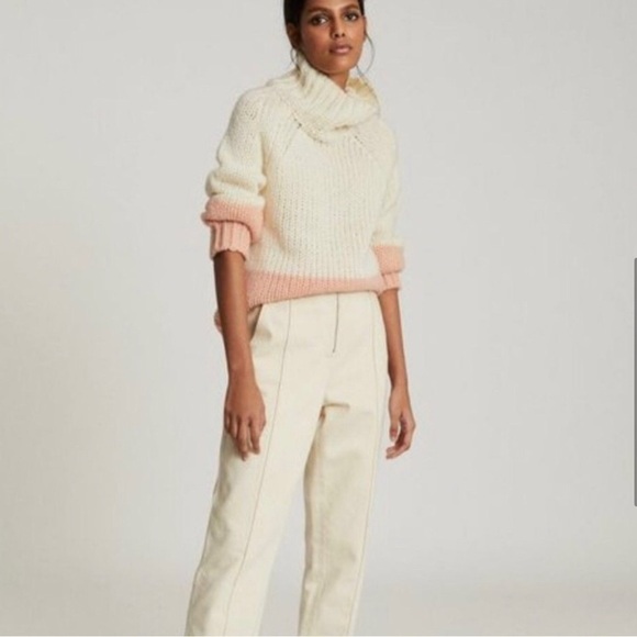 Reiss Hettie Chunky  Colorblock Sweater size S - Picture 1 of 6